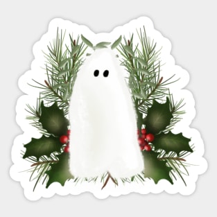 Christmas Spirit Ghost Print Sticker